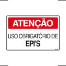 Placa De Sinalização Atenção Uso Obrigatório De Epi's 30x20 Ekomunike - S-227/1 F9e