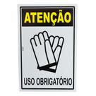Placa de Sinalização ATENÇÃO USO OBRIGATÓRIO DE LUVAS 20705 TRY Placa de Sinalização ATENÇÃO USO OBRIGATÓRIO DE LUVAS 20705 TRY