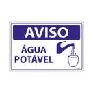 Placa De Sinalização Aviso Água Potável 30x20 Ecom IA - SV4 F9e
