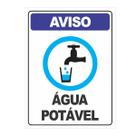 Placa de Sinalização Aviso Água Potável