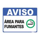 Placa de Sinalização Aviso Área para Fumantes
