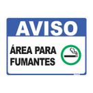 Placa de Sinalização Aviso Área para Fumantes