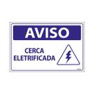 Placa De Sinalização Aviso Cerca Eletrificada 30x20 Ecom IA - SV11 F9e