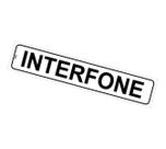 Placa de Sinalização Aviso: Interfone 5x25 cm, Poliestireno (PS)