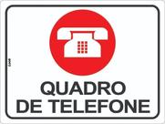 Placa de Sinalização - Aviso: Quadro de Telefone e Painel de Ramais Indicação de Ligação