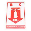Placa de Sinalização B C EXTINTOR CO² EQUIPAMENTO ELÉTRICO Ref PAF 302 ENCARTALE