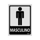 Placa De Sinalização Banheiro Masculino 15x20 Ecom IA - B-566 F9e