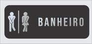 Placa de sinalização Banheiro Masculino e Feminino Divertidos em acrílico espelhado