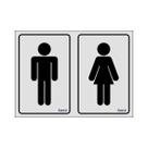 Placa De Sinalização Banheiro Masculino / Feminino 20x15 Ecom IA - B-567 F9e Placa De Sinalização Banheiro Masculino / Feminino 20x15 Ecom IA - B-567 F9e