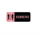 Placa de sinalização Banheiro Unissex divertidos em acrílico espelhado