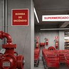 Placa de Sinalização BI Bomba de Incêndio Fotoluminescente 20x20cm Placa de Sinalização BI Bomba de Incêndio Fotoluminescente 20x20cm