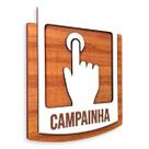 Placa De Sinalização Campainha - MDF 15x13cm
