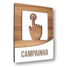 Placa De Sinalização Campainha - MDF 18x14cm Placa De Sinalização Campainha - MDF 18x14cm