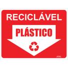 Placa de Sinalização Coleta Seletiva Material Reciclável