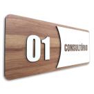 Placa De Sinalização Consultórios - MDF 30x13cm