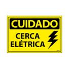 Placa De Sinalização Cuidado Cerca Elétrica 30x20 Ecom IA - SC96 F9e