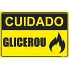 Placa de Sinalização Cuidado Glicerou Placa de Sinalização Cuidado Glicerou