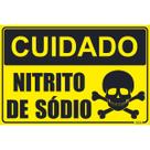 Placa de Sinalização Cuidado Nitrito de Sódio
