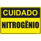 Placa de Sinalização Cuidado Nitrogênio Placa de Sinalização Cuidado Nitrogênio