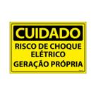 Placa De Sinalização Cuidado Risco De Choque Elétrico Geração Própria 30x20 Ecom IA - SC85 F9e