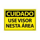 Placa De Sinalização Cuidado Use Visor Nesta Área 30x20 Ecom IA - SC70 F9e Placa De Sinalização Cuidado Use Visor Nesta Área 30x20 Ecom IA - SC70 F9e