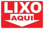 Placa de Sinalização de Aviso - Jogue o Lixo Aqui em PS Lixeira (Poliestireno) Placa de Sinalização de Aviso - Jogue o Lixo Aqui em PS Lixeira (Poliestireno)