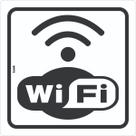 Placa de Sinalização de Aviso Wi-Fi - Sinal Internet sem Fio Proteja sua Conexão
