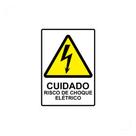 Placa de sinalização de Cuidado Risco de Choque Elétrico
