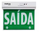 Placa de Sinalização de Saída de Emergência Dupla Face PSA 225 LED Intelbras