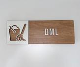 Placa de sinalização DML em mdf