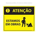 Placa de Sinalização e aviso / Estamos em obras - E10 (15x20cm) Placa de Sinalização e aviso / Estamos em obras - E10 (15x20cm)