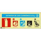 Placa de Sinalização E6C Identificação de Equipamento de Combate a Incêndio Conforme Normas dos Bombeiros