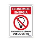 Placa De Sinalização Economize Energia Se Não Estiver Usando, Desligue-me 15x20 Ecom IA - P-31/1 F9e