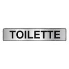 Placa de Sinalização em Alumínio Organização e Identificação de Ambientes 5X25CM TOILETTE Placa de Sinalização em Alumínio Organização e Identificação de Ambientes 5X25CM TOILETTE