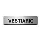 Placa de Sinalização em Alumínio Organização e Identificação de Ambientes 5X25CM VESTIÁRIO Placa de Sinalização em Alumínio Organização e Identificação de Ambientes 5X25CM VESTIÁRIO