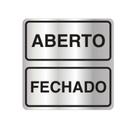 Placa De Sinalização Em Alumínio Segurança e Organização 16X16 ABERTO FECHADO Placa De Sinalização Em Alumínio Segurança e Organização 16X16 ABERTO FECHADO