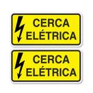 Placa De Sinalização Em Alumínio Segurança e Organização 16X16 CERCA ELÉTRICA Placa De Sinalização Em Alumínio Segurança e Organização 16X16 CERCA ELÉTRICA