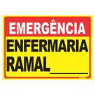 Placa de Sinalização Emergência Enfermaria Ramal Placa de Sinalização Emergência Enfermaria Ramal