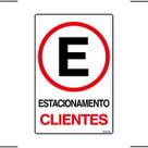 Placa De Sinalização Estacionamento Clientes 20x30 Ekomunike - P-2 F9e