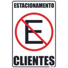 Placa de Sinalização Estacionamento Clientes