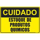 Placa de Sinalização Estoque de Produtos Químicos