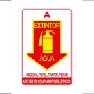 Placa De Sinalização Extintor A Água 20X30 Ekomunike - X-712 F9e