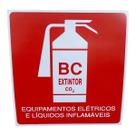 Placa de Sinalização EXTINTOR BC C02 20X20 INFLAMAVEIS Placa de Sinalização EXTINTOR BC C02 20X20 INFLAMAVEIS