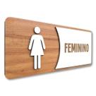 Placa De Sinalização Feminino - MDF 30x13cm Placa De Sinalização Feminino - MDF 30x13cm