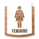 Placa De Sinalização Feminio - MDF 15x13cm