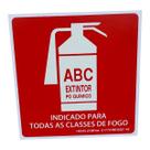 Placa de Sinalização fotoluminescente EXTINTOR ABC PÓ 15X15