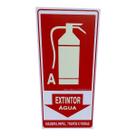 Placa de Sinalização fotoluminescente extintor agua 15x30