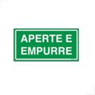 Placa De Sinalização Fotoluminescente Saída Aperte e Empurre Placa De Sinalização Fotoluminescente Saída Aperte e Empurre