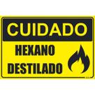 Placa de Sinalização Hexano Destilado Placa de Sinalização Hexano Destilado