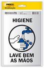 Placa De Sinalizacao Hig. E Lave As Maos 14Cmx19Cm
